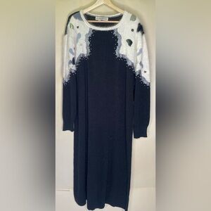 Vintage Angora Blend Long Sleeve Sweeter Dress Plus Size 3X